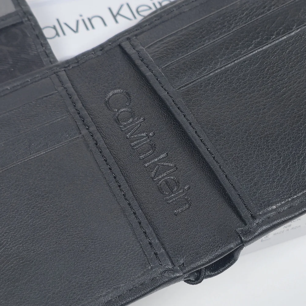 Black‎ Calvin Klein Leather Wallet With RFID Protection